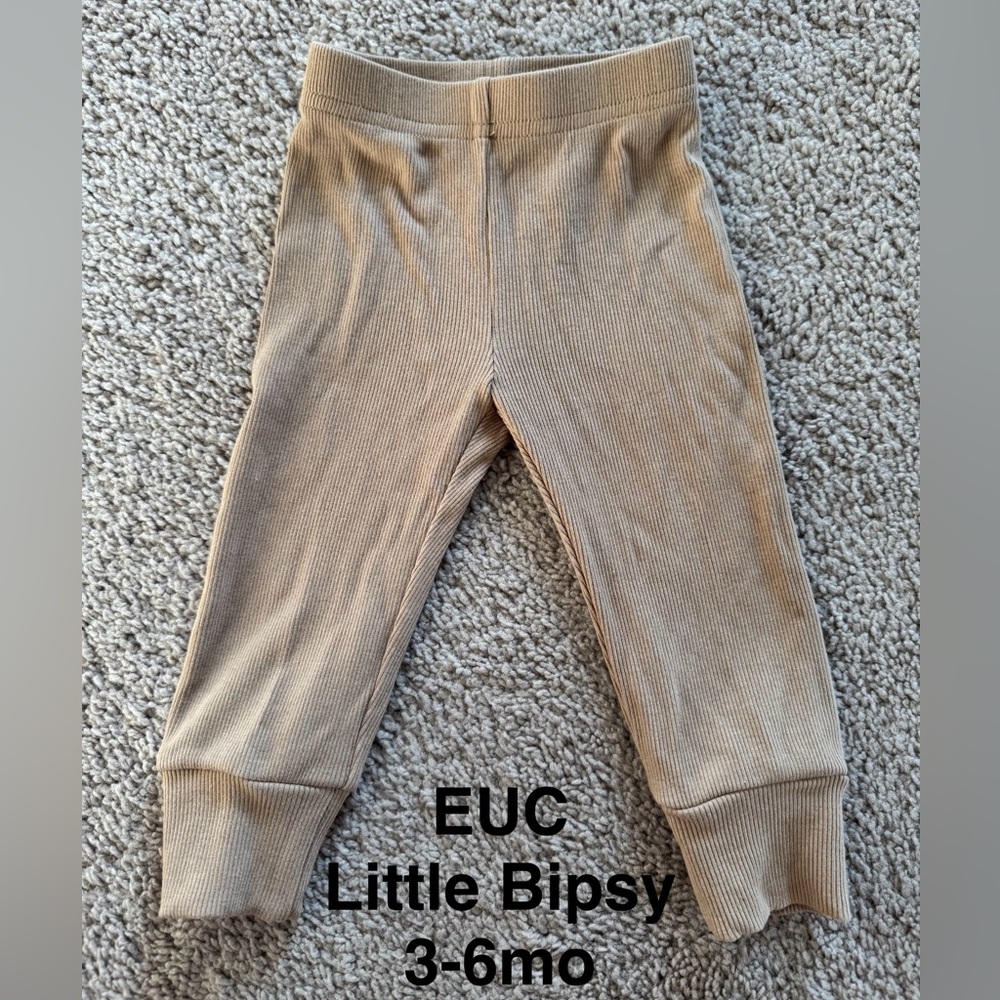 Little Bipsy Ribbed Tan Leggings for Kids